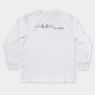 New Orleans City Signature Kids Long Sleeve T-Shirt